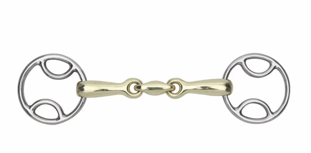 Brass Alloy Bevel Bit with Lozenge^Shires Equestrian Outlet