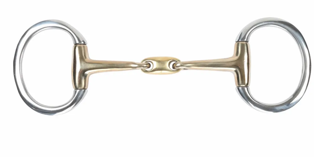 Brass Alloy Flat Ring Lozenge Eggbutt^Shires Equestrian Clearance