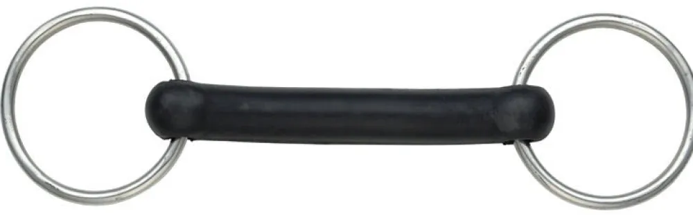 Flexible Rubber Mouth Snaffle^Shires Equestrian