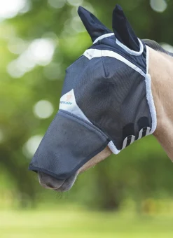FlyGuard Pro Field Durable Fly Mask With Ears & Nose^Shires Equestrian New