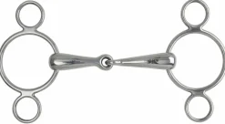 Hollow Mouth Two Ring Gag^Shires Equestrian