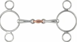 Two Ring Copper Lozenge Gag^Shires Equestrian